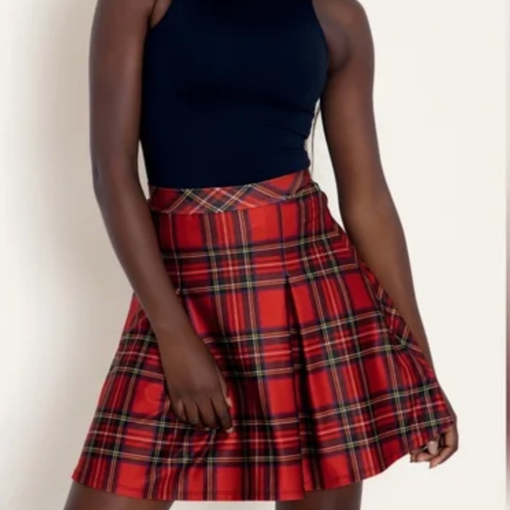Blackmilk Red Tarten Skirt